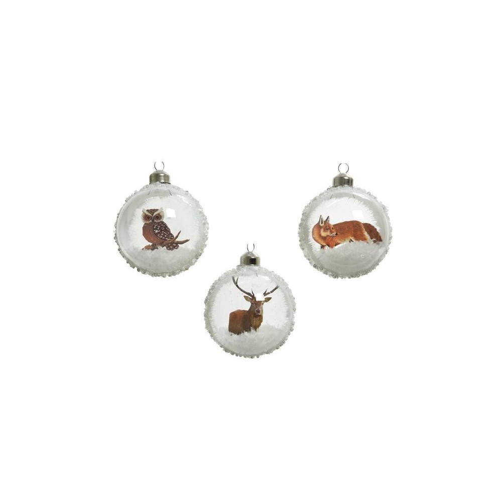 SFERA VETRO CON STAMPA ANIMALI